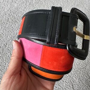 Rare Escada Pink Orange Red Belt Size 34 West Germany